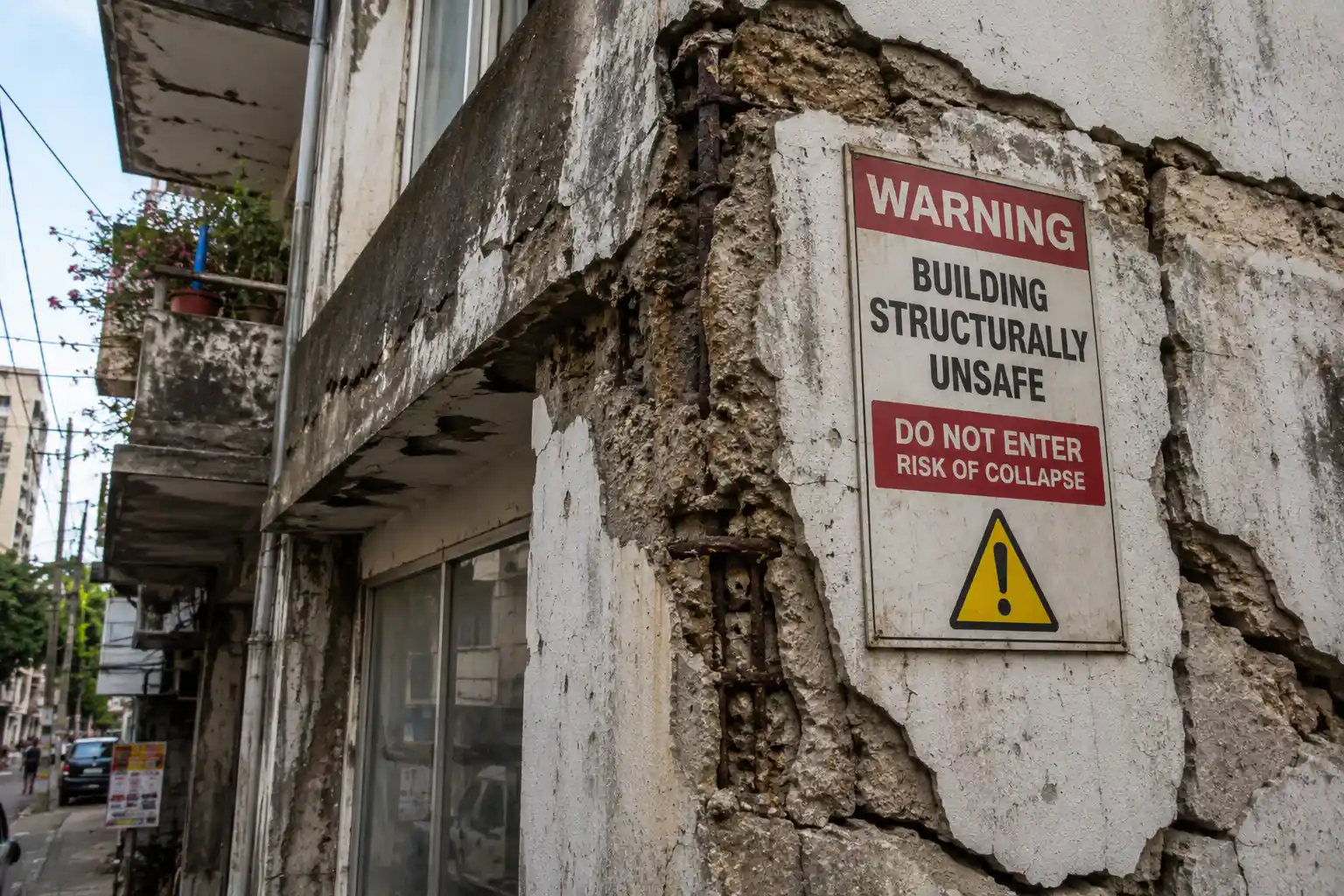 Unsafe Building Signs