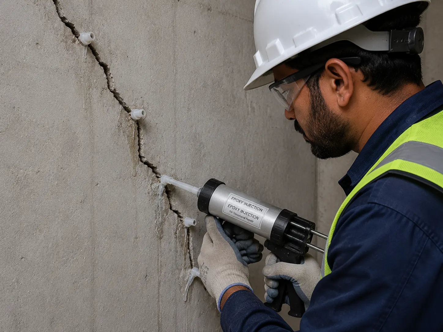 Wall crack repair in Dhaka — structural crack inspection by Building Doctor BD engineer